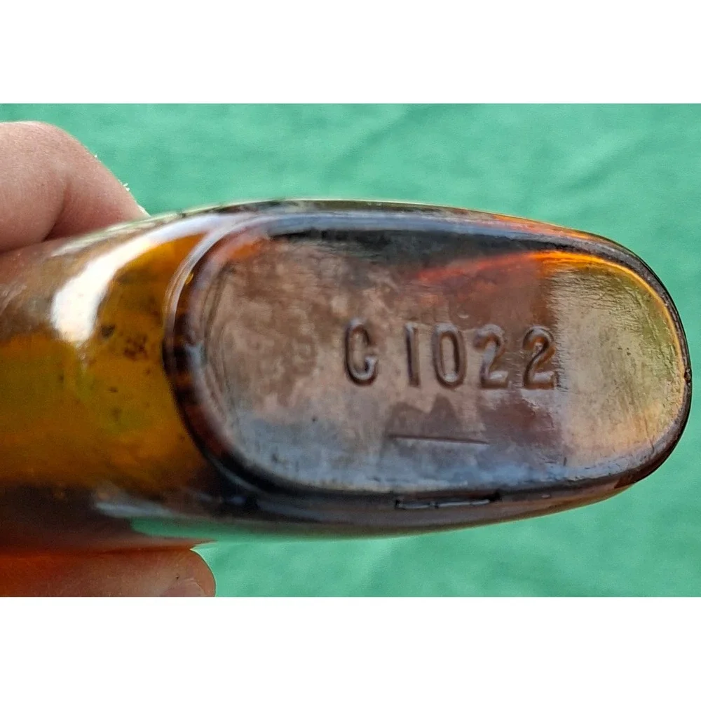 Antique Bottle Digging Lot 4 Dug Amber Whiskey Flask Milk Medicine 1914-1950
